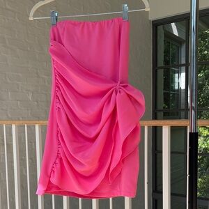Superdown Strapless Pink Dress